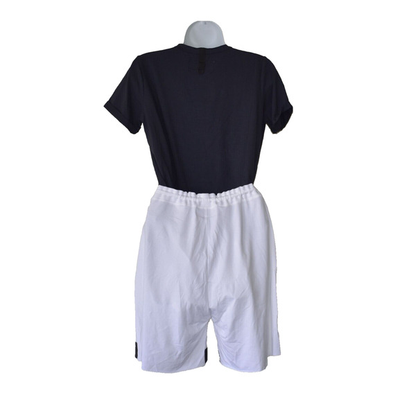 A4 NWT HENRIETTE STEFFENSEN White Stretch Pockets Drawstring Shorts Size S $135 - Picture 3 of 6